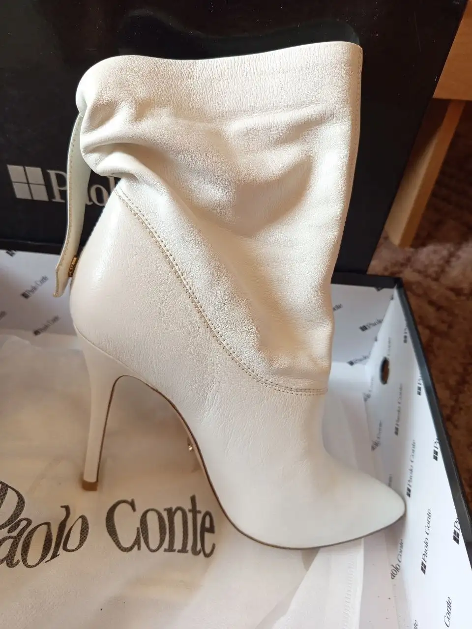 Женские ботильоны Paolo Conte белые кожаные размер 37 - Обувь (Одежда) в Уфа