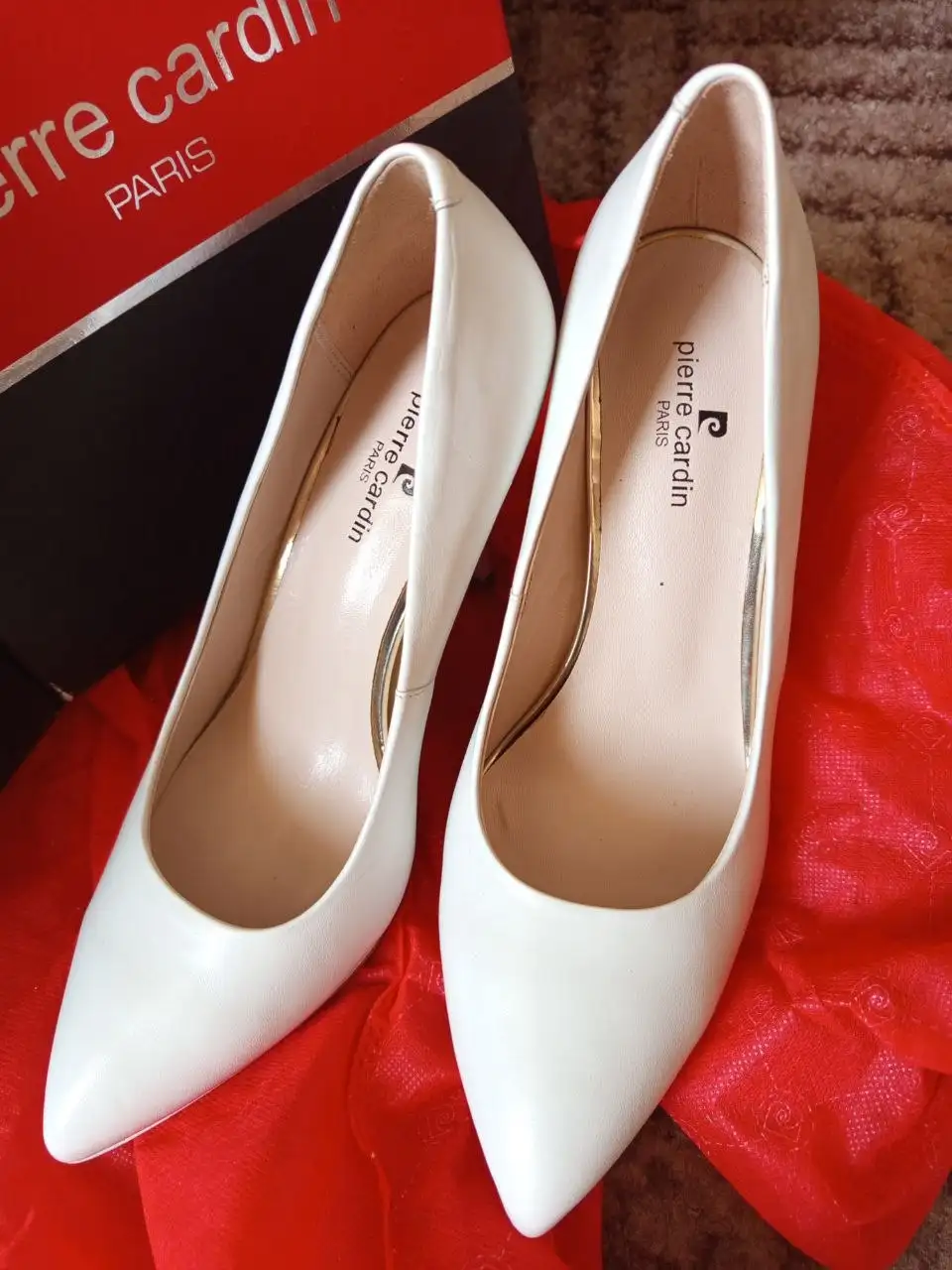 Женские туфли Pierre Cardin белые кожаные - Обувь (Одежда) в Уфа