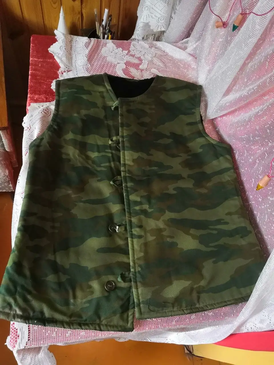 Армейская жилетка с натуральным мехом - Верхняя одежда (Одежда) в Уфа