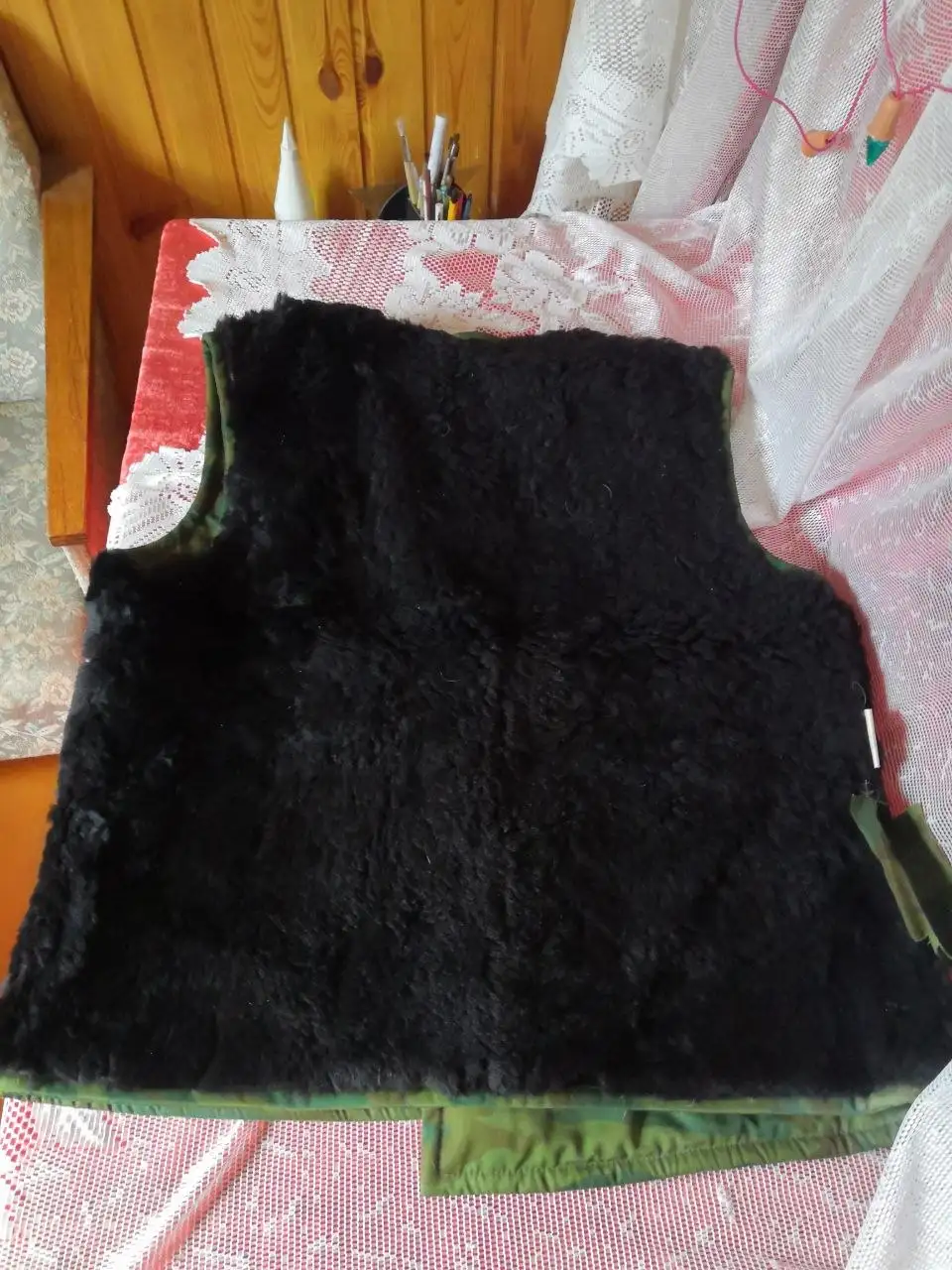 Армейская жилетка с натуральным мехом - Верхняя одежда (Одежда) в Уфа