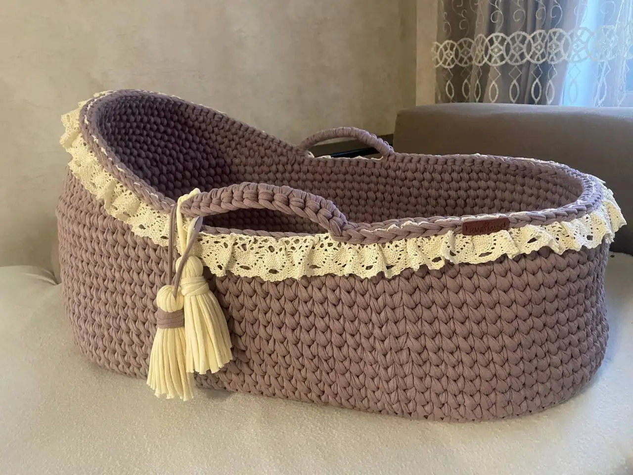 Люлька для новорожденных до 6 мес из трикотажной пряжи - Товары для детей в Уфа