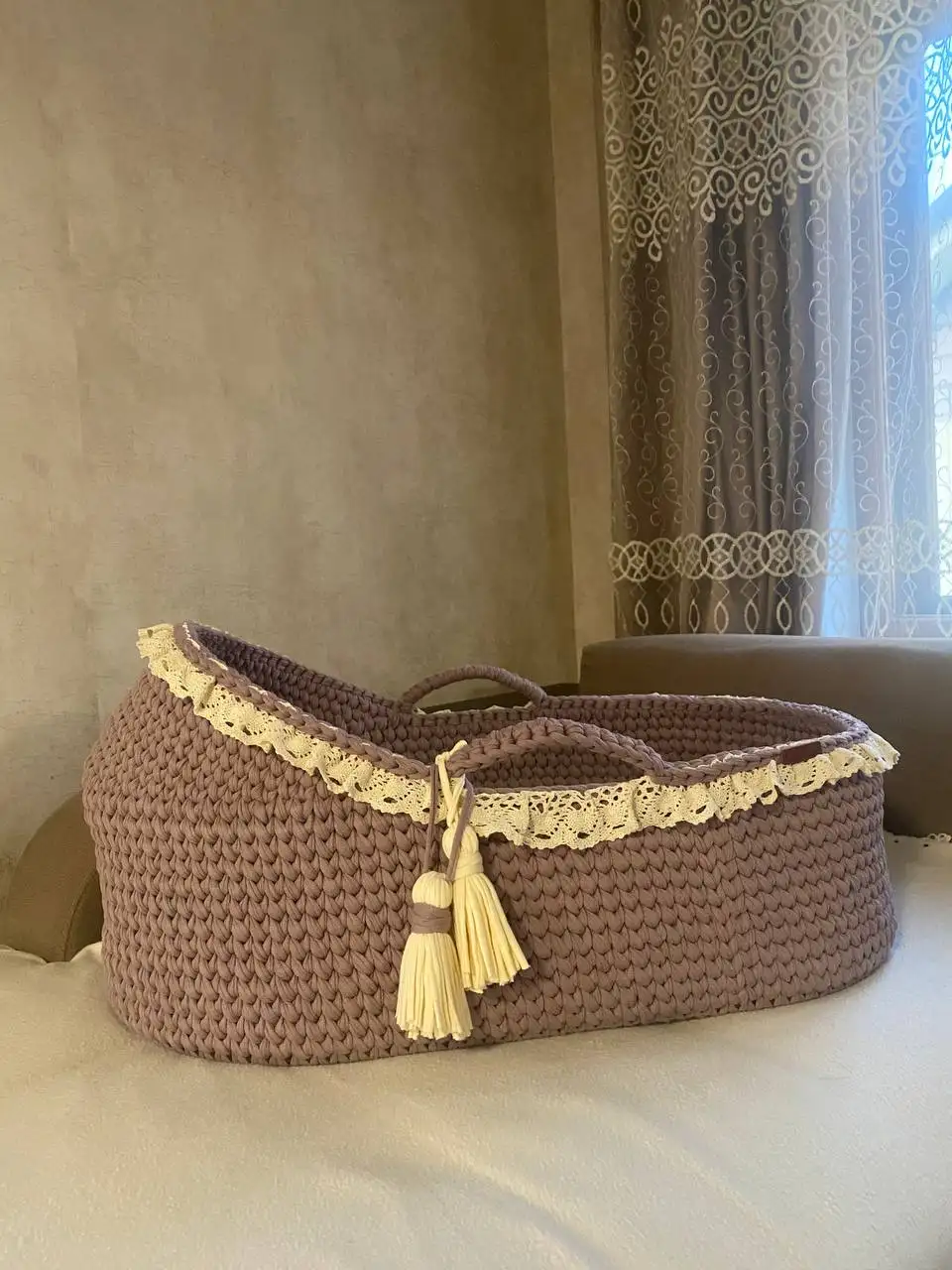 Люлька для новорожденных до 6 мес из трикотажной пряжи - Товары для детей в Уфа