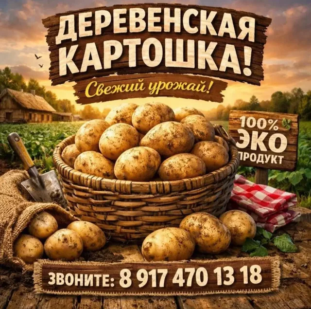 Продаю деревенский картофель - Барахолка в Уфа