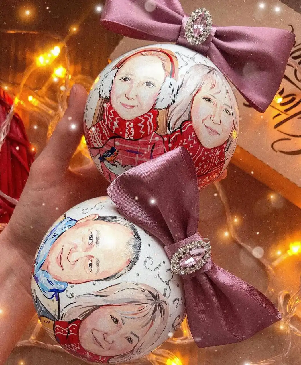 Портрет на елочном шаре