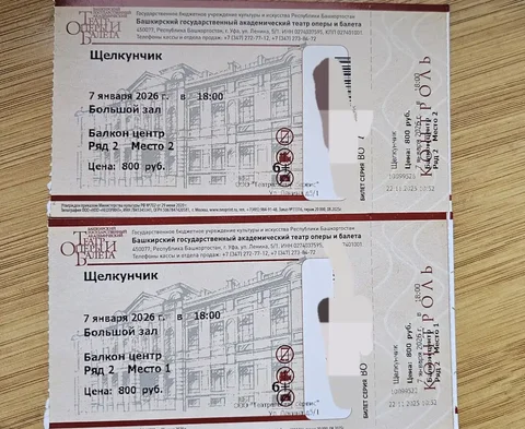 Билеты в Башоперу на 07.01.26 - Хобби и отдых в Уфа