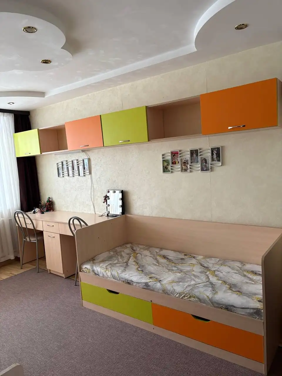 Детский гарнитур для двоих детей с мебелью