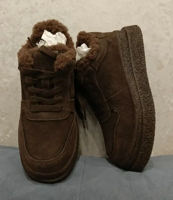 Продам зимние кеды из натуральной замши с мехом - Женская одежда в Уфа