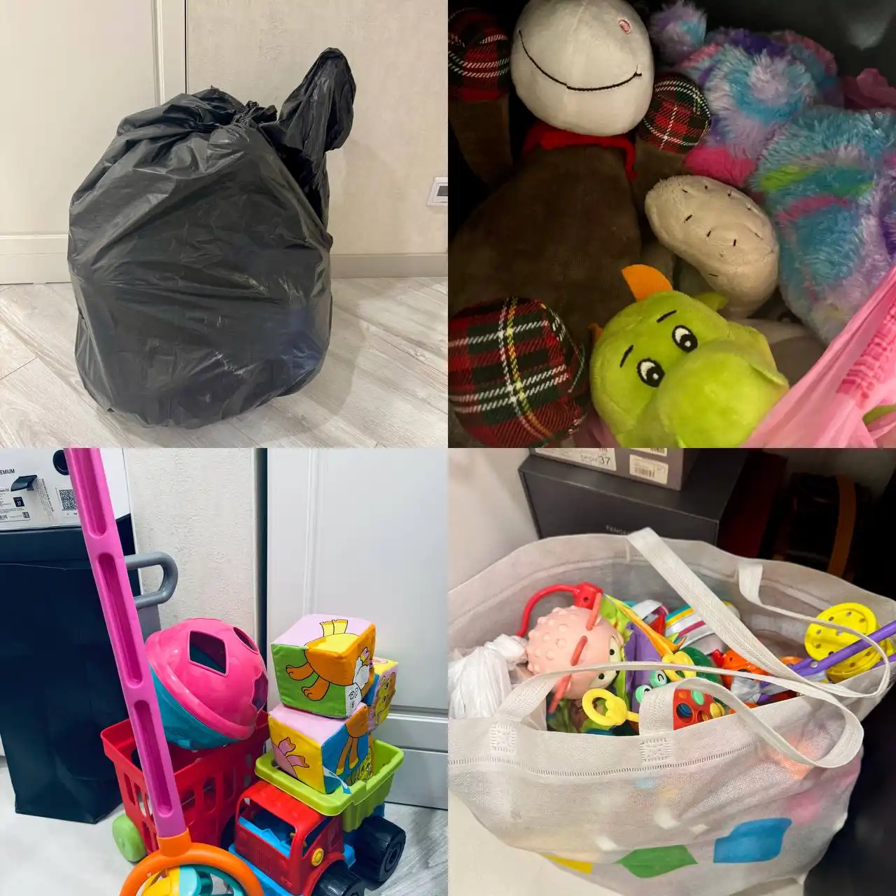 Мягкие игрушки в черном пакете - Игрушки (Барахолка) в Уфа