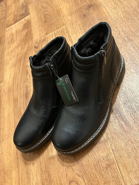 Новые зимние ботинки из натуральной кожи, размер 44 - Джинсы в Уфа