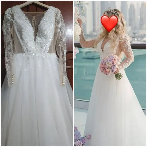 Свадебное платье размер 42-44 - Женская и детская одежда в Тюмень