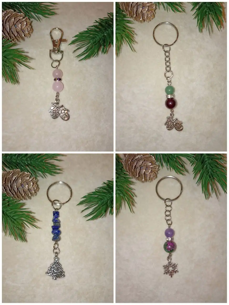 Брелок с натуральными камнями