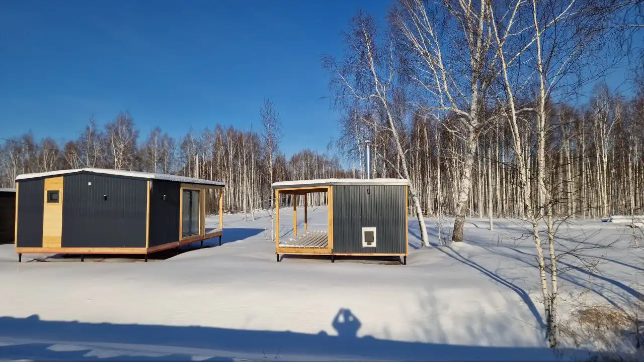 Готовый модульный дом с баней на участке 6.2 сот - Дома, дачи, коттеджи (Недвижимость) в Тюмень