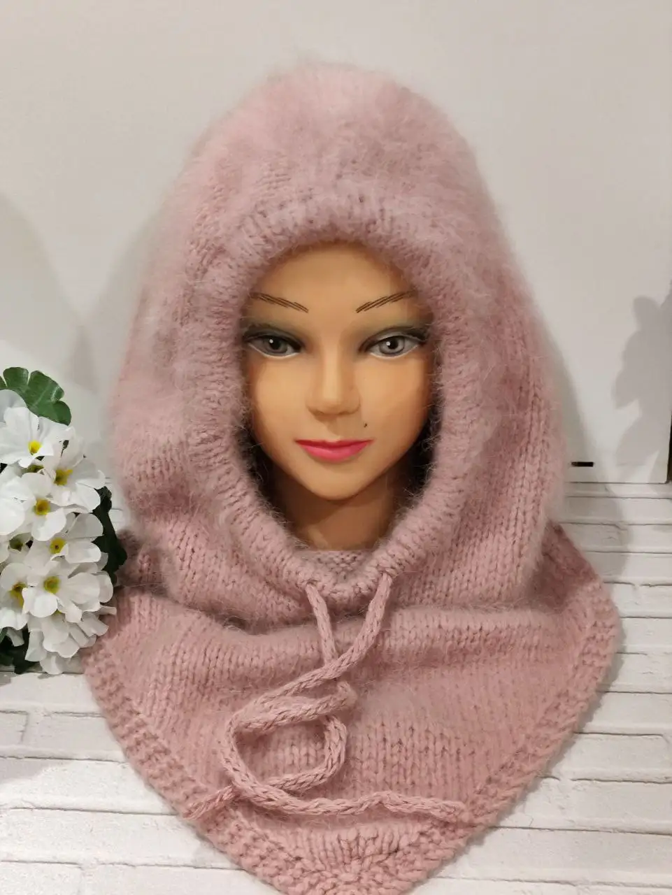 Капор ручной работы в цвете пыльная роза - Барахолка в Ульяновск