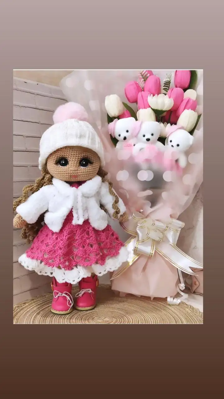 Кукла ручной работы с тюльпанами и мишками - Рукоделие (Барахолка) в Ульяновск