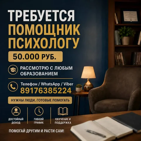 Требуется помощник психолога на удаленку - частное объявление в Ульяновск