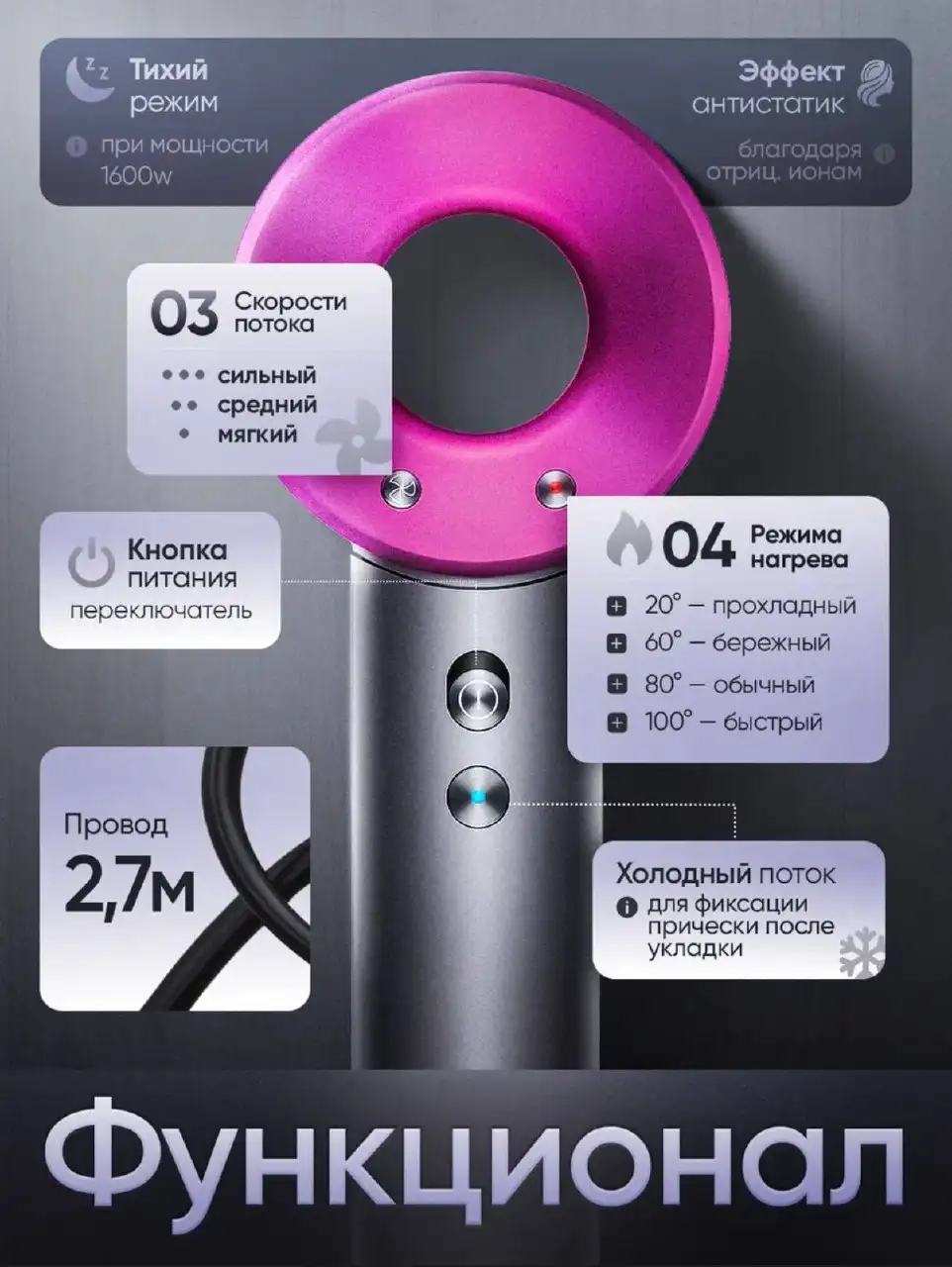 Стайлер 5 в 1 и Фен Дайсон копия - Техника для красоты (Электроника) в Екатеринбург
