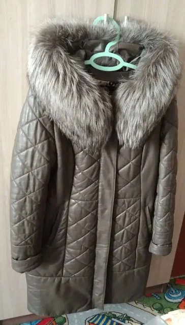 Кожаное пальто с мехом - Одежда в Екатеринбург