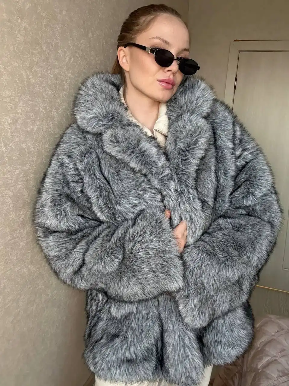 Шуба эко мех Корея Скульптор - Верхняя одежда (Одежда) в Екатеринбург