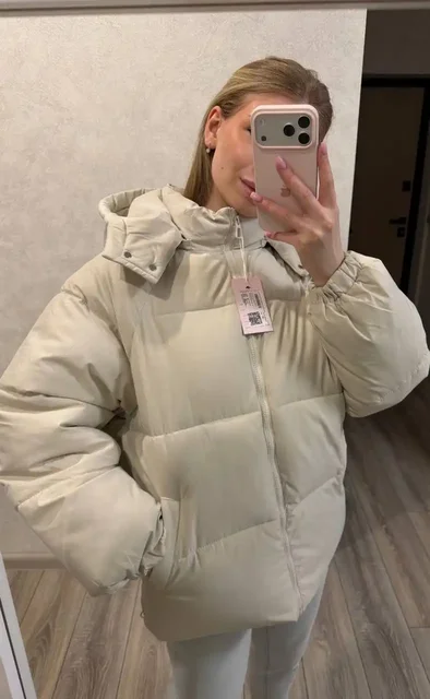 Пуховик светло-бежевый размер 42(s) - Домашняя одежда в Екатеринбург