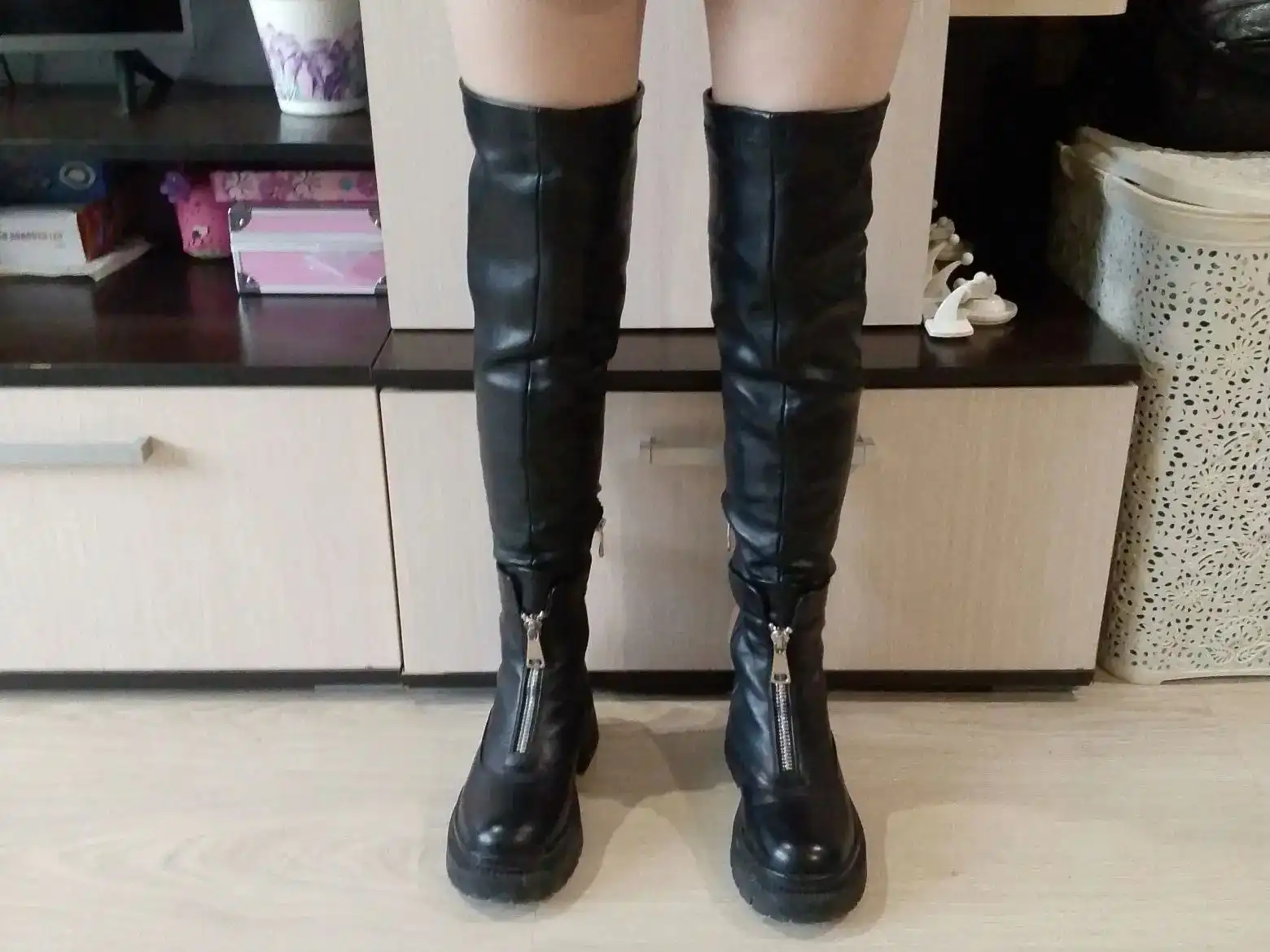 Ботфорты демисезонные и куртка у2к оверсайз - Одежда в Екатеринбург