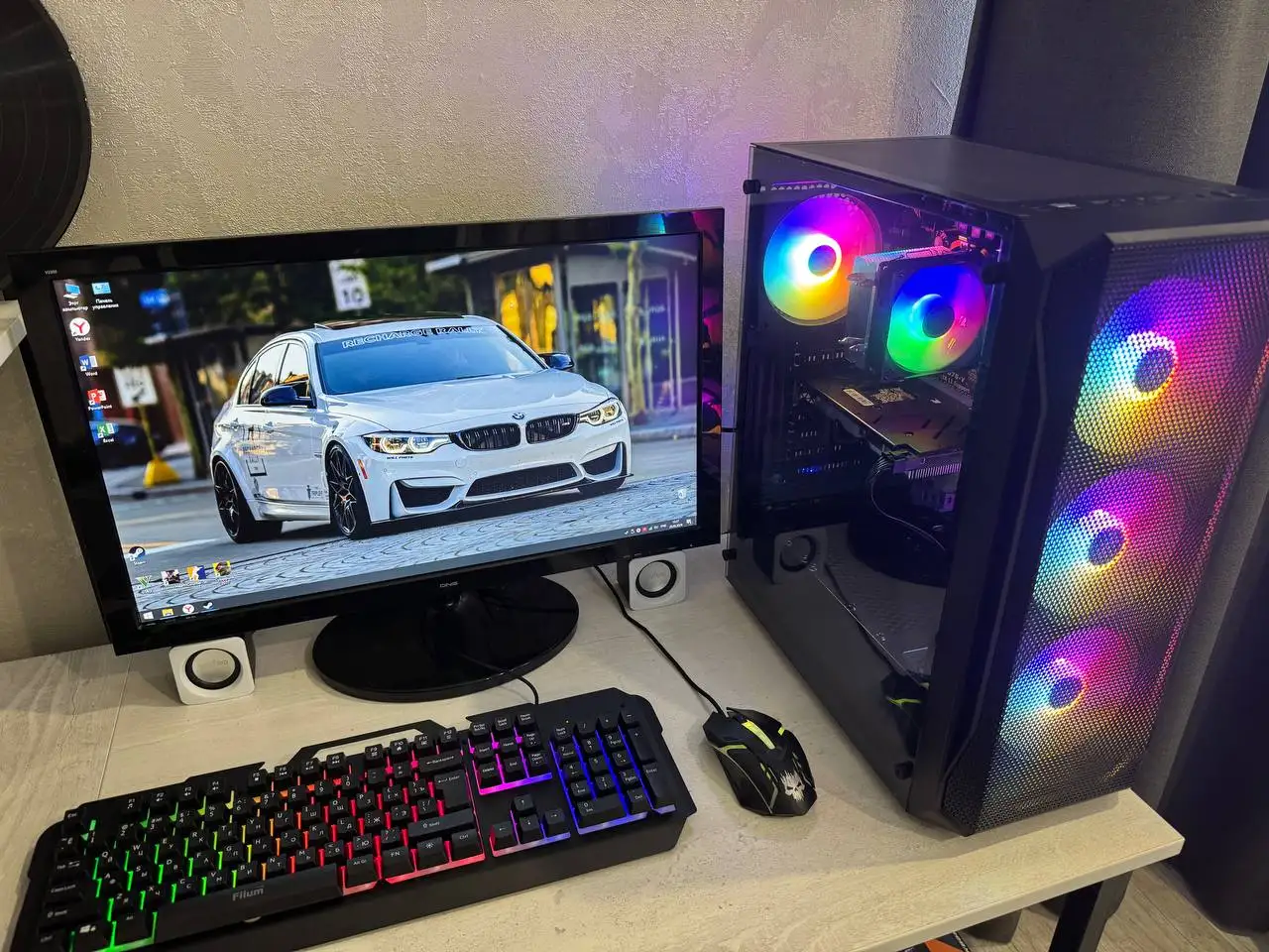 Игровой компьютер i7 с RX 580 и монитором - Компьютеры и комплектующие (Электроника) в Екатеринбург