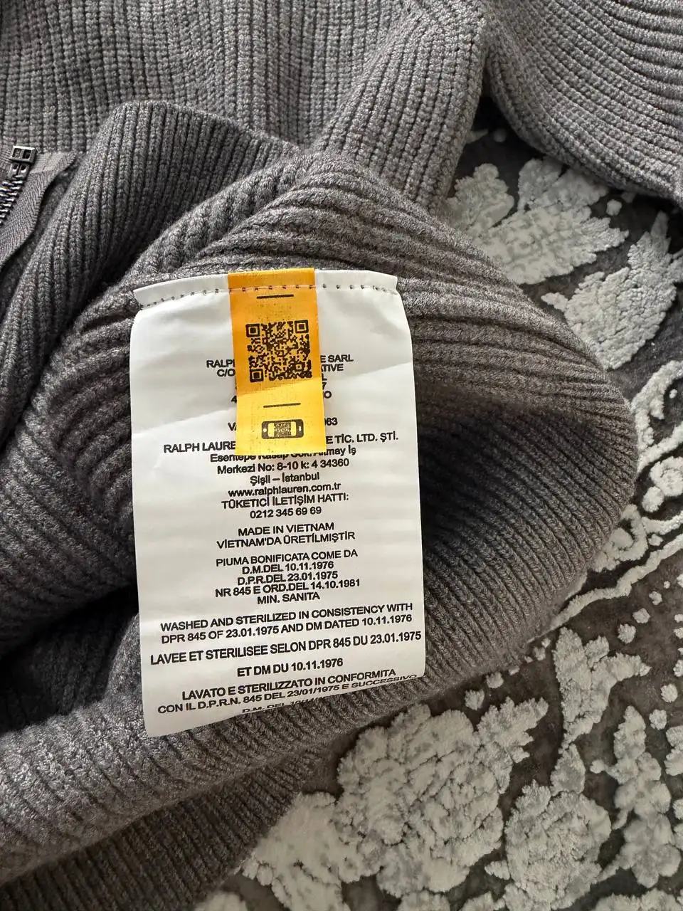Кардиган Ralph Lauren серый размер S - Верхняя одежда (Одежда) в Екатеринбург