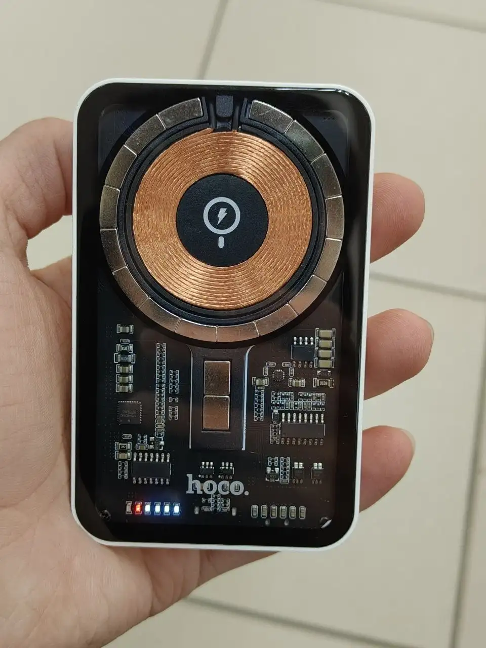 Беспроводной повербанк Hoco Q10 Transparent Discovery Edition - Аксессуары для гаджетов (Электроника) в Екатеринбург