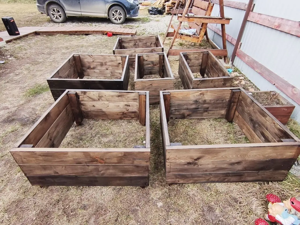 Высокие грядки из остатков доски от строительства - Сад и огород (Для дома и дачи) в Екатеринбург