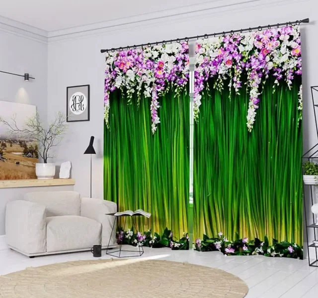 Комплект штор, пледа и тюля - Растения в Екатеринбург