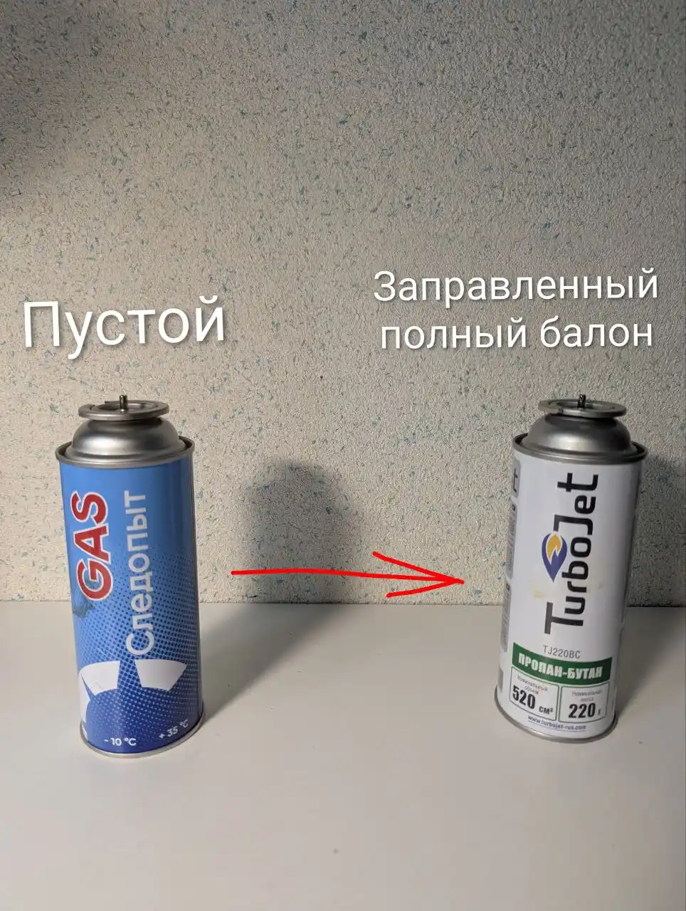 Перезаправленные газовые баллоны