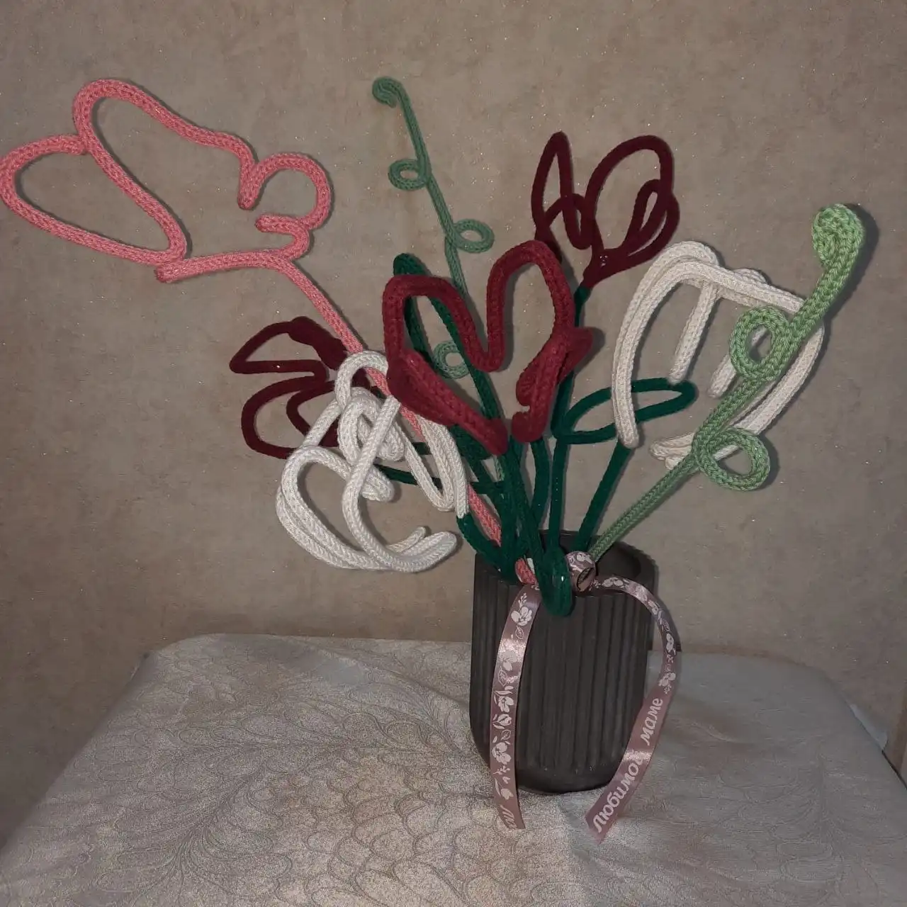 Вязаные подарки по технике трикотин