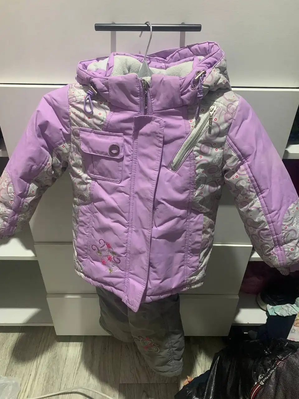 Зимний теплый костюм для девочки