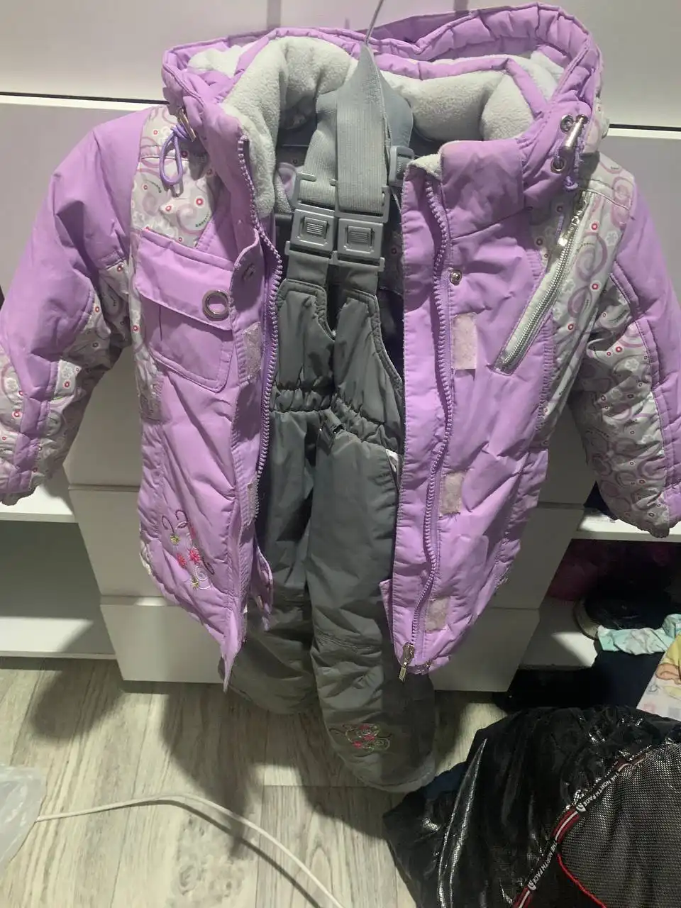 Зимний теплый костюм для девочки