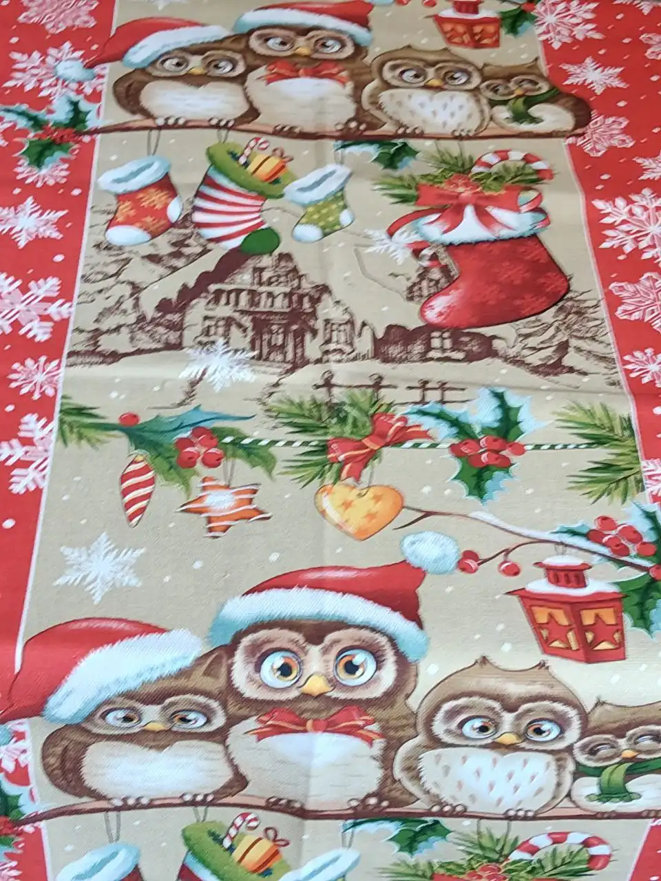 Новогодние и пасхальные комплекты скатертей и полотенец из хлопка