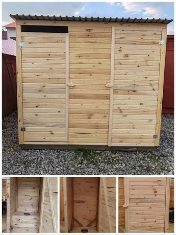 Туалет уличный, хозблок из вагонки, крыша профлист, пол доска 50мм - Для дома и дачи в Тюмень