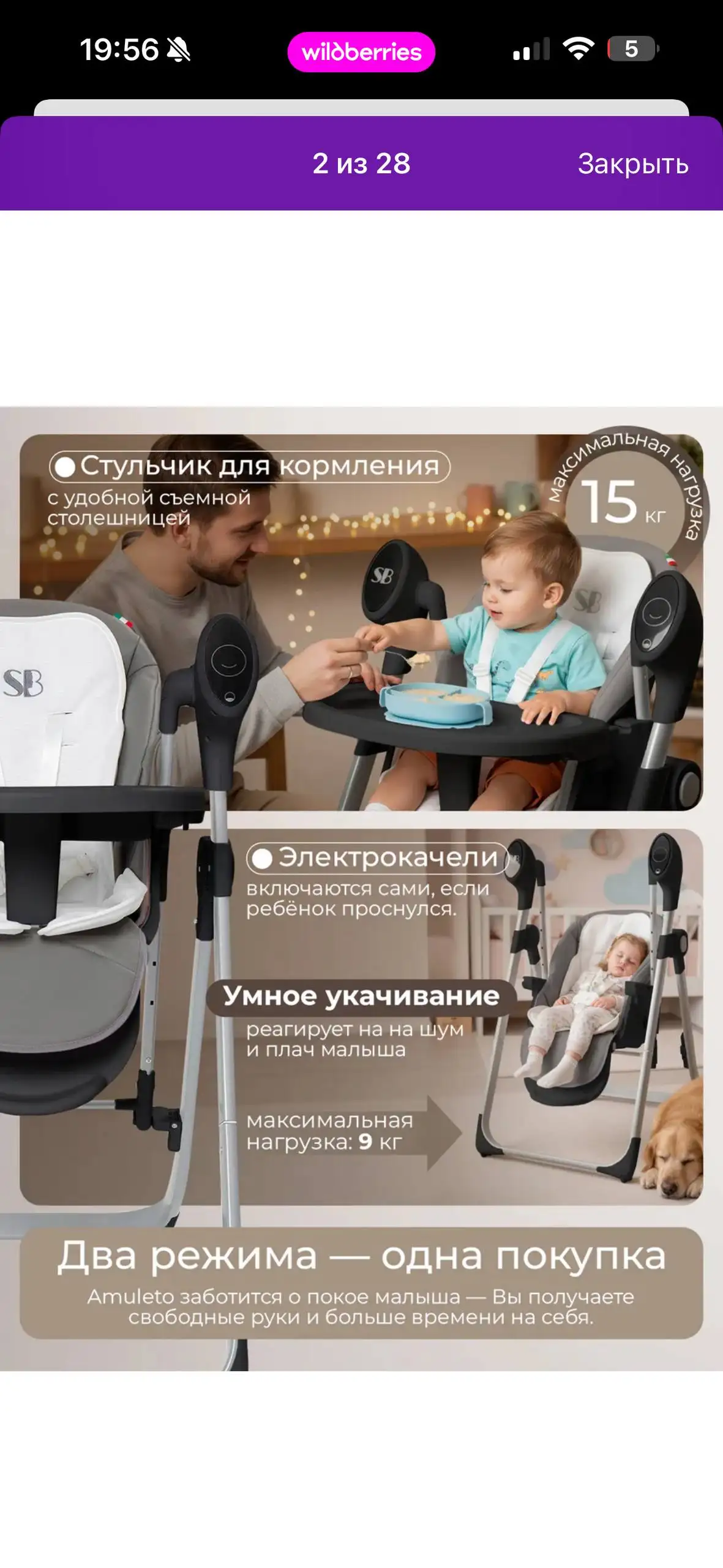 Кресло-электрокачели Sweet Baby - Товары для детей в Люберцы