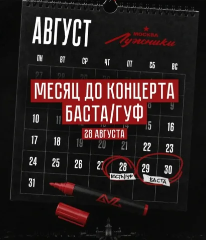 Билеты на концерт Басты и Гуфа в Лужниках - Техника для кухни в Москва