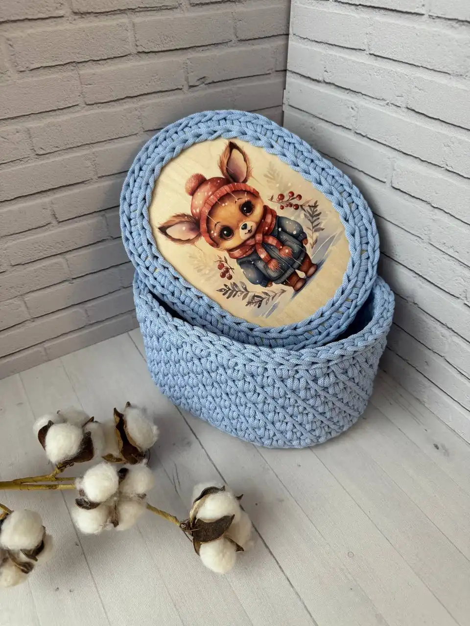 Корзины вязаные для хранения