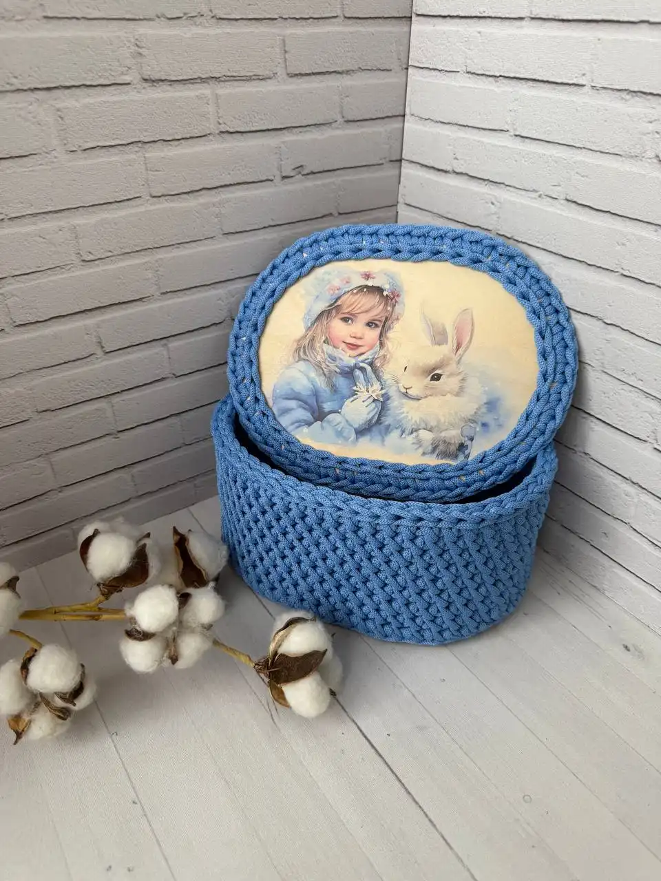 Корзины вязаные для хранения