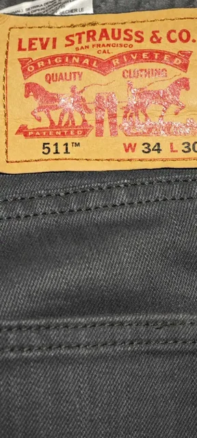 Джинсы Levi's 511 W34 L32 серые новые - Одежда в Люберцы