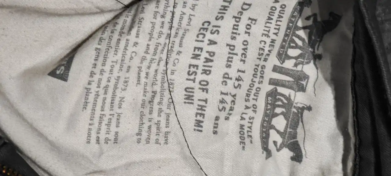 Джинсы Levi's 511 W34 L32 серые новые