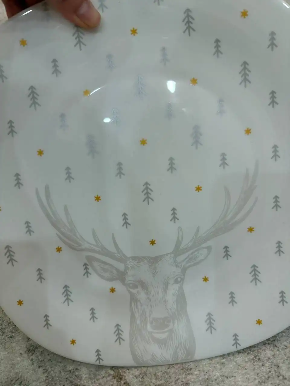 Новые новогодние тарелки стеклокерамика 4 шт, 27см