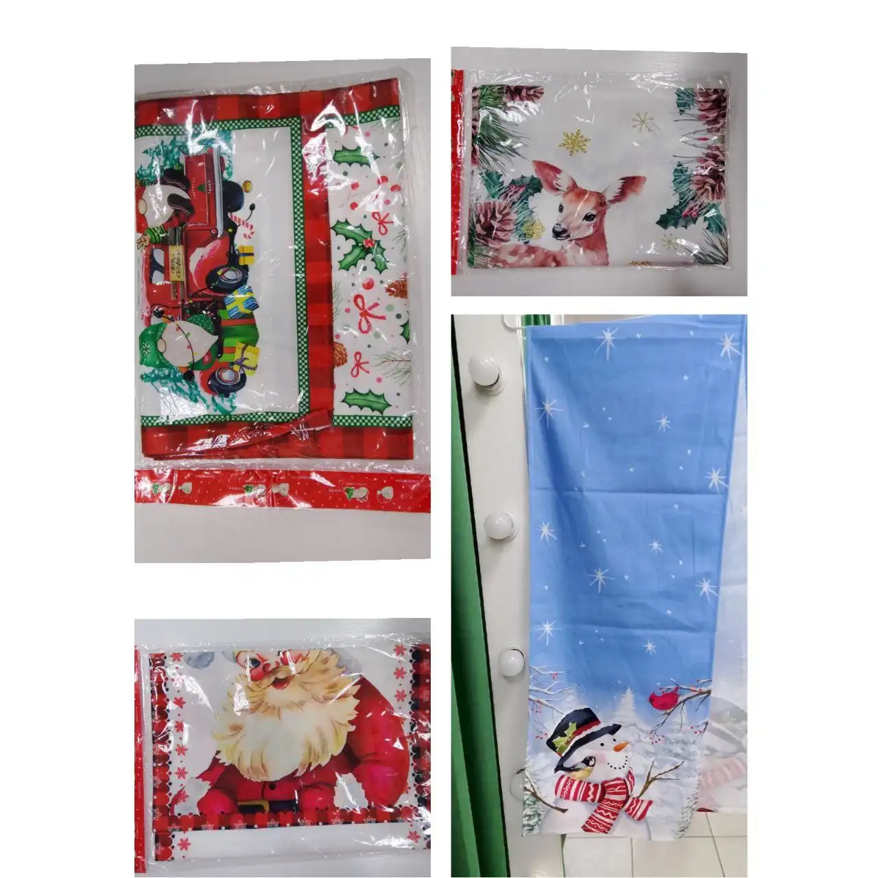 Новогодняя велюровая дорожка на стол