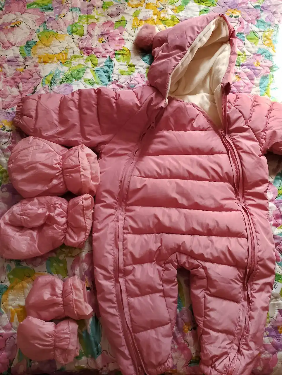 Утепленный комбинезон для девочки 80 размера