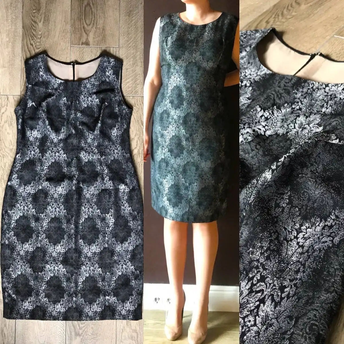 Платье из французского жаккарда на шёлковом подкладе