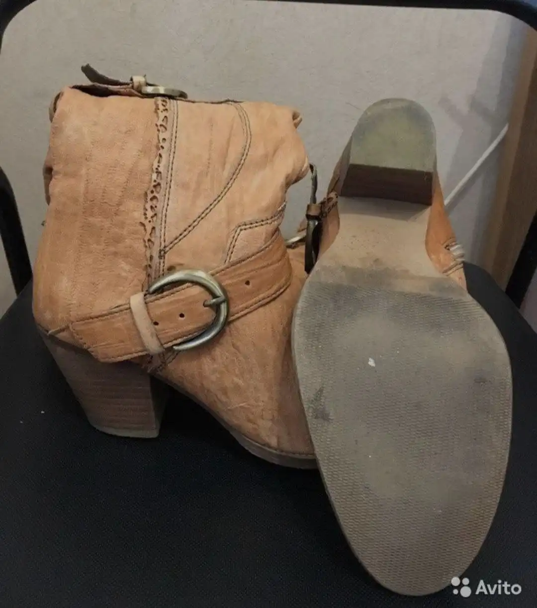 Сапоги в кантри стиле из натуральной кожи