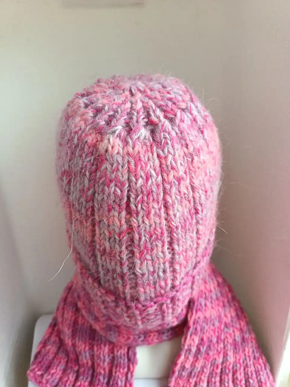 Шерстяной комплект шапочка и шарфик с мохером - Головные уборы и аксессуары (Одежда) в Люберцы