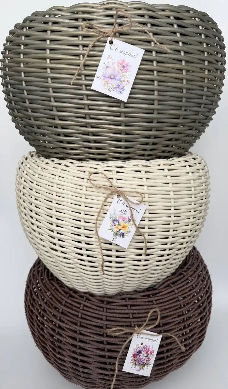 Кашпо из искусственного ротанга на заказ - Колонки в Люберцы