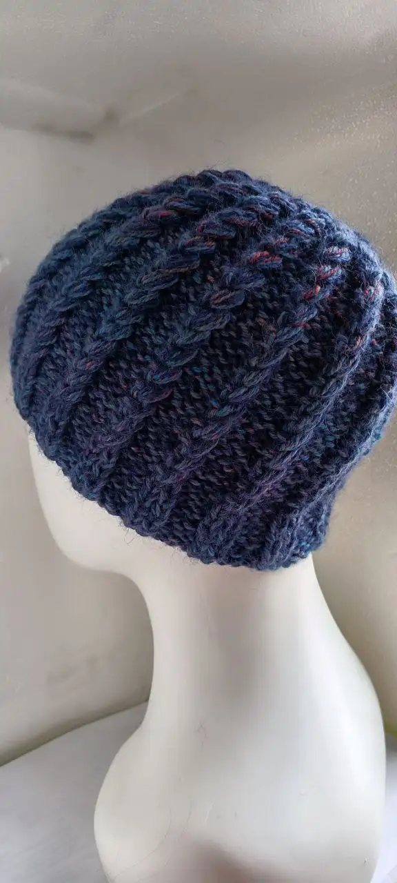 Шапочка ручной работы из шерсти с мохером - Головные уборы (Одежда) в Люберцы