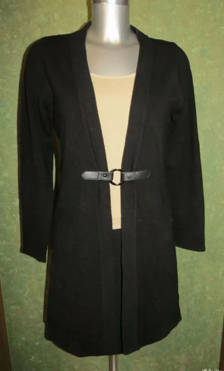 Кардиган шерстяной б/у размер 46(M) черный - Верхняя одежда (Одежда) в Люберцы